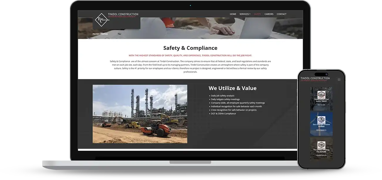 Web Design Challenges Faced By Tindol Construction Web Design Challenges Faced By Tindol Construction