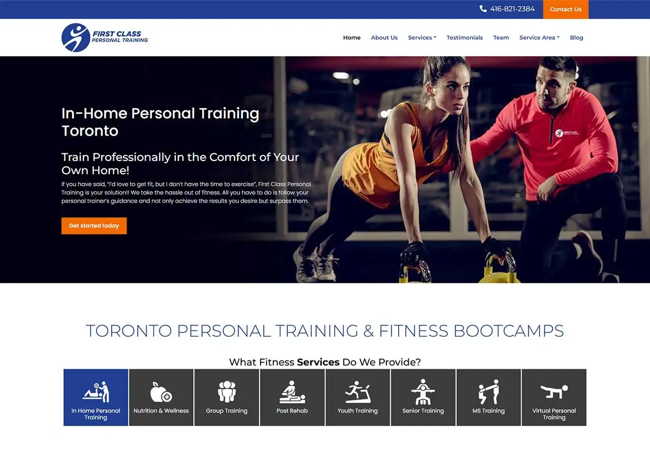 First Class Personal Training Banner