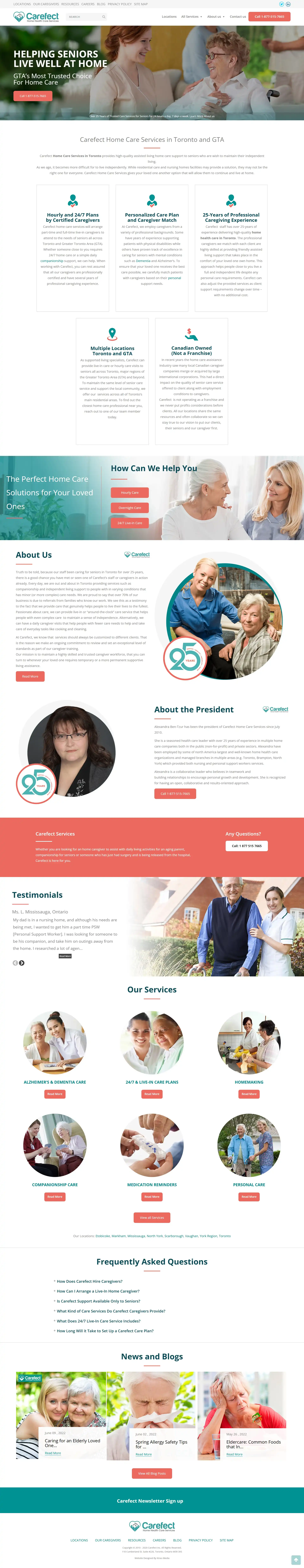 Web Design Success for Carefect Delivered Results