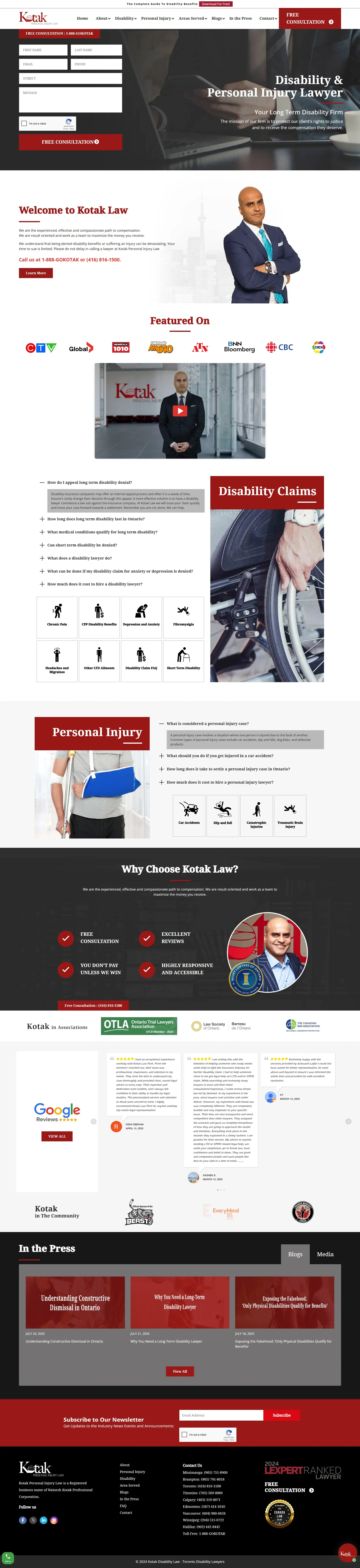 Web Design Success for Kotak Law Delivered Results
