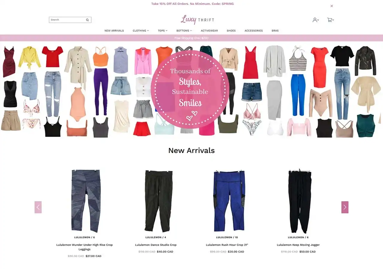 Luxy Thrift Banner