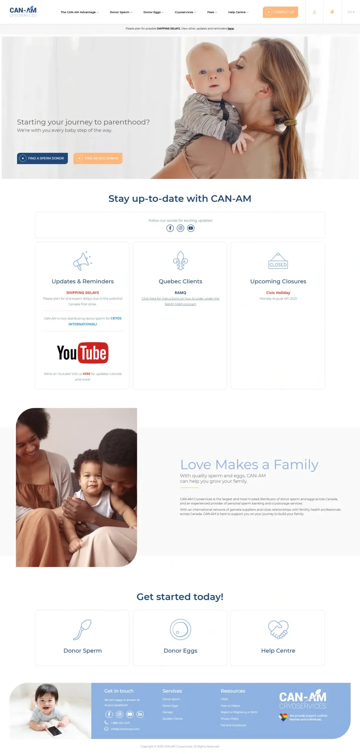 Web Design Success for Can-Am Cryoservices Delivered Results