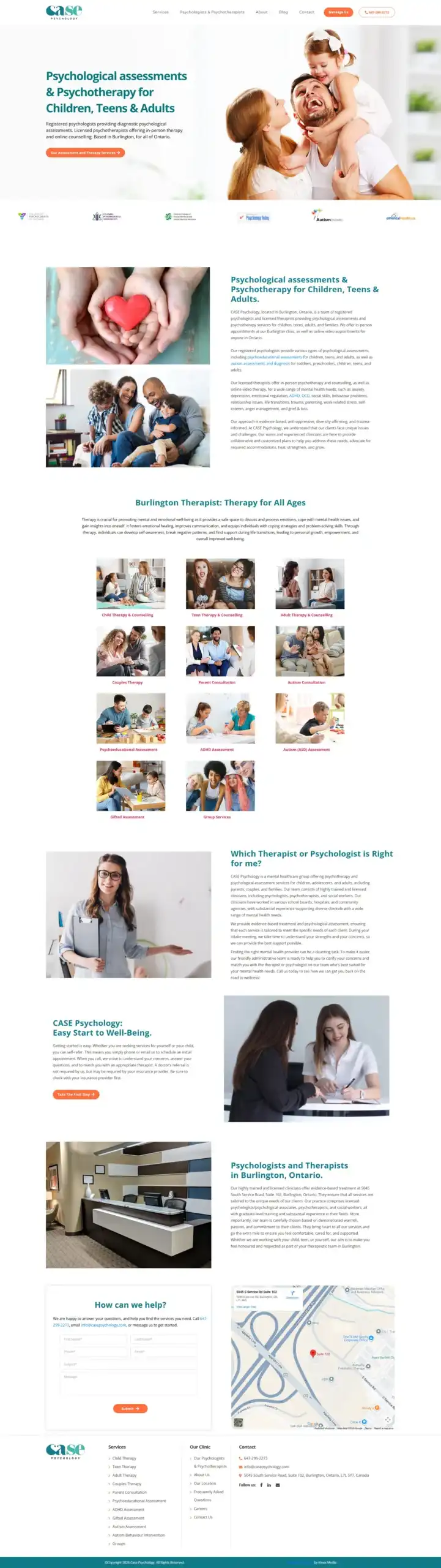 Web Design Success for Case Psychology Delivered Results