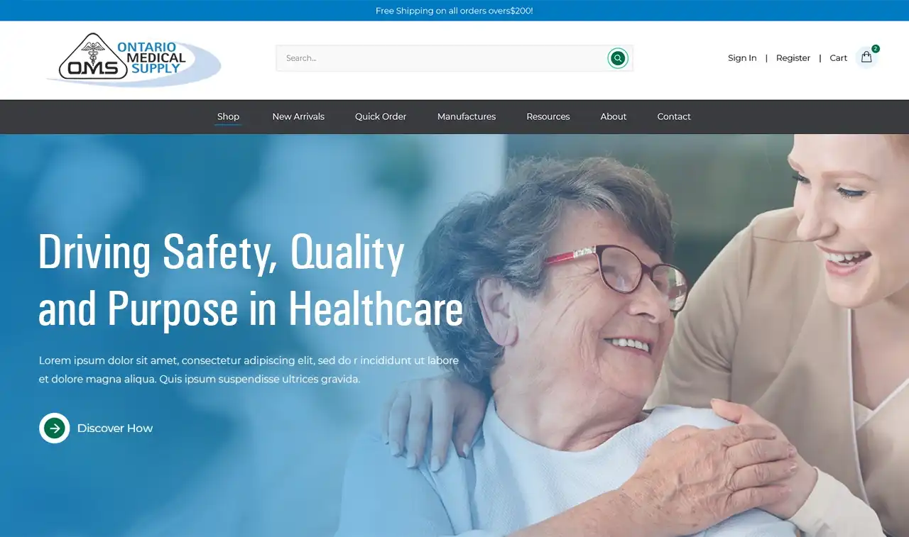 ontario medical supply banner