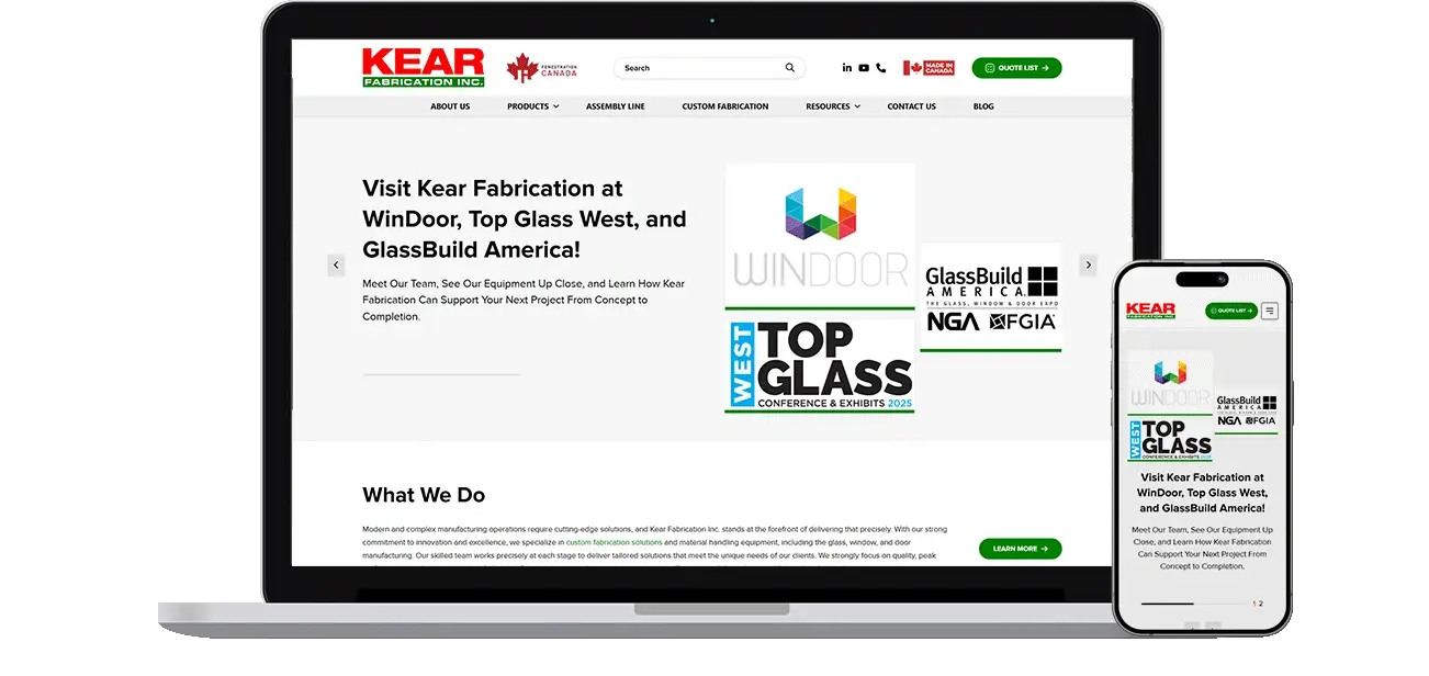 Web Design Challenges Faced By Kear Fabrication Inc.