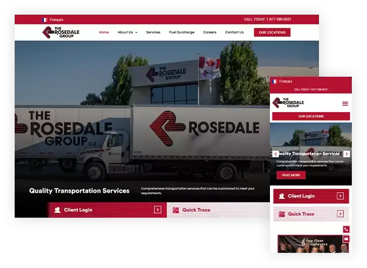 Website Design for a Trucking Company