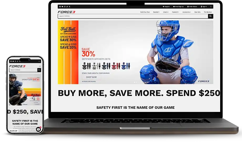 Force3 Pro Gear Web Design Case Study