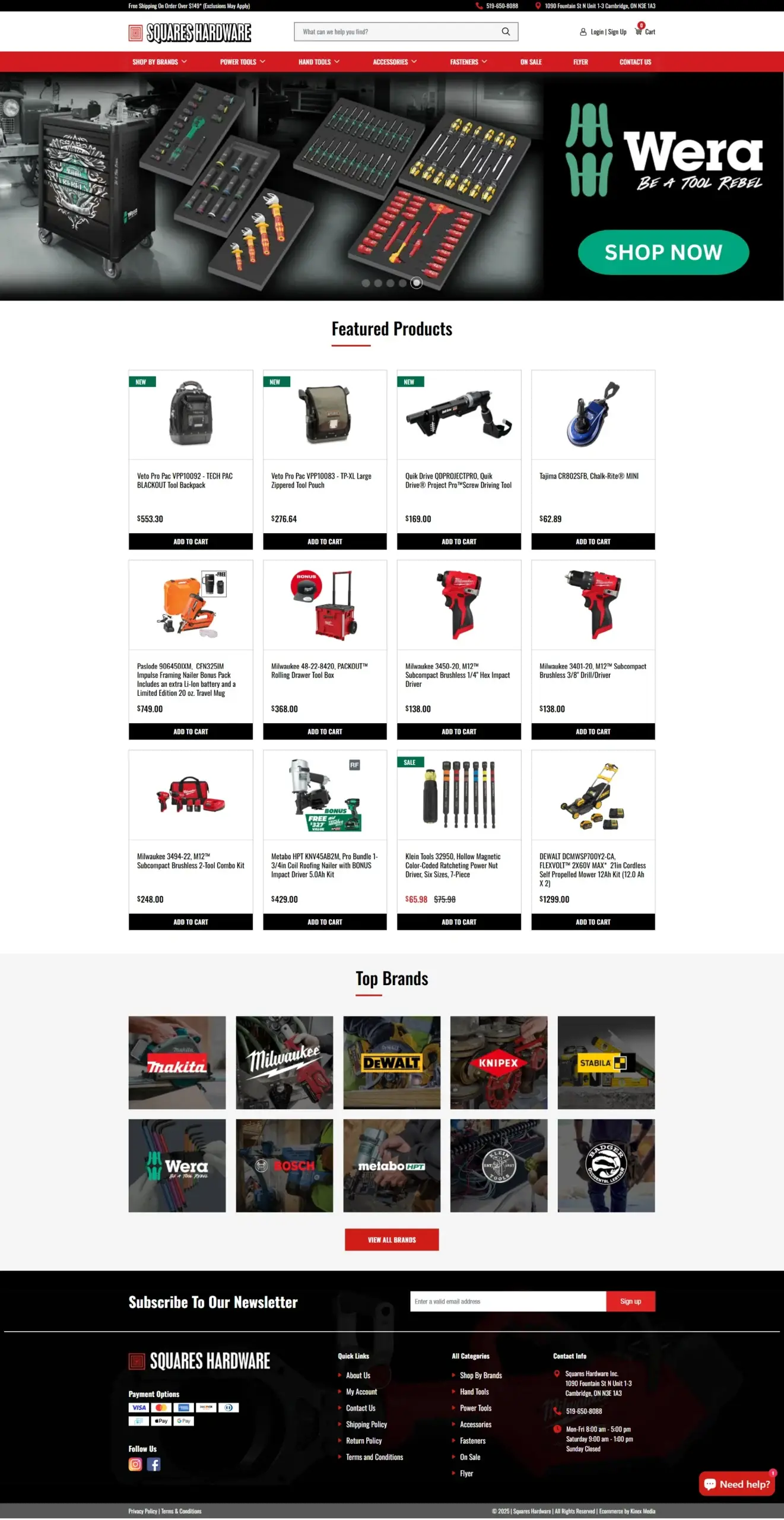 Web Design Success for Squares Hardware Delivered Results