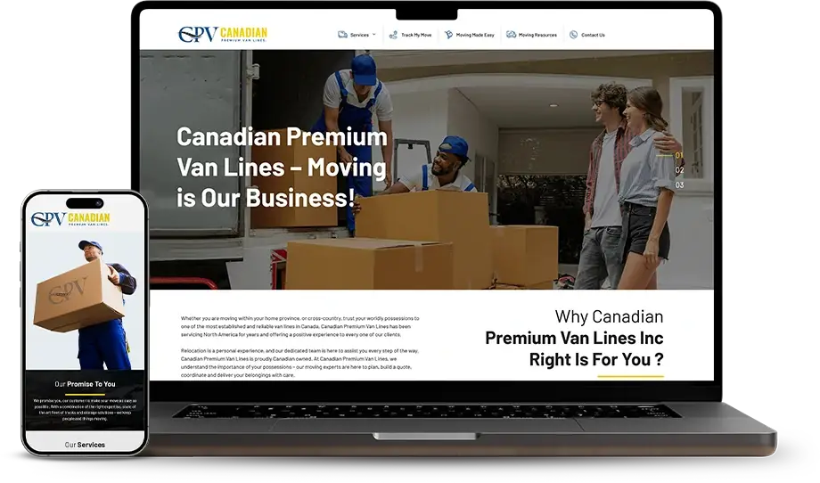Canadian Premium Van Lines Web Design Case Study