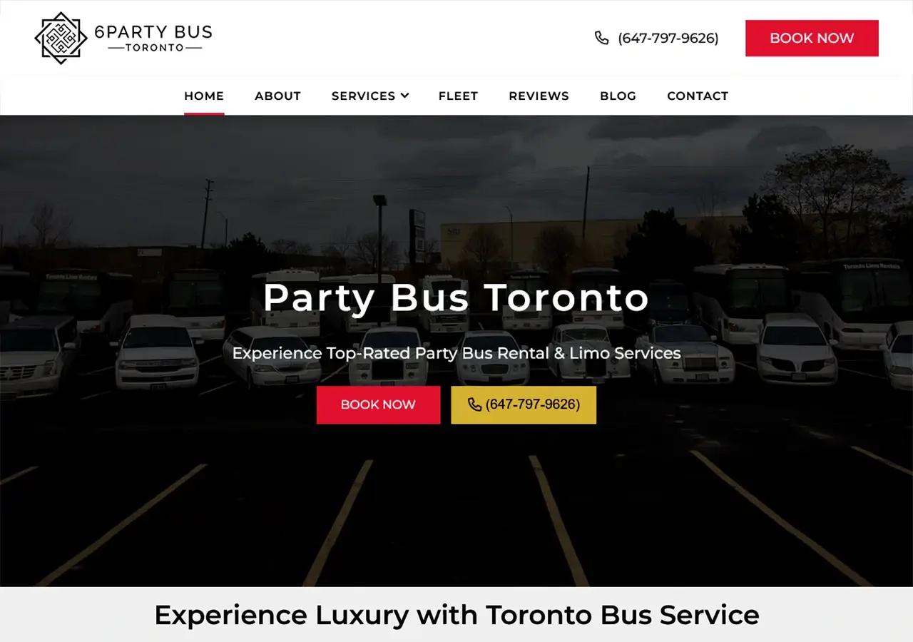 6 Party Bus Toronto Banner