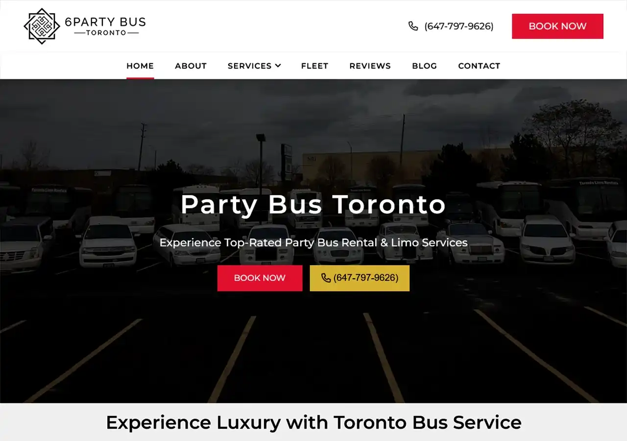6 Party Bus Toronto Banner