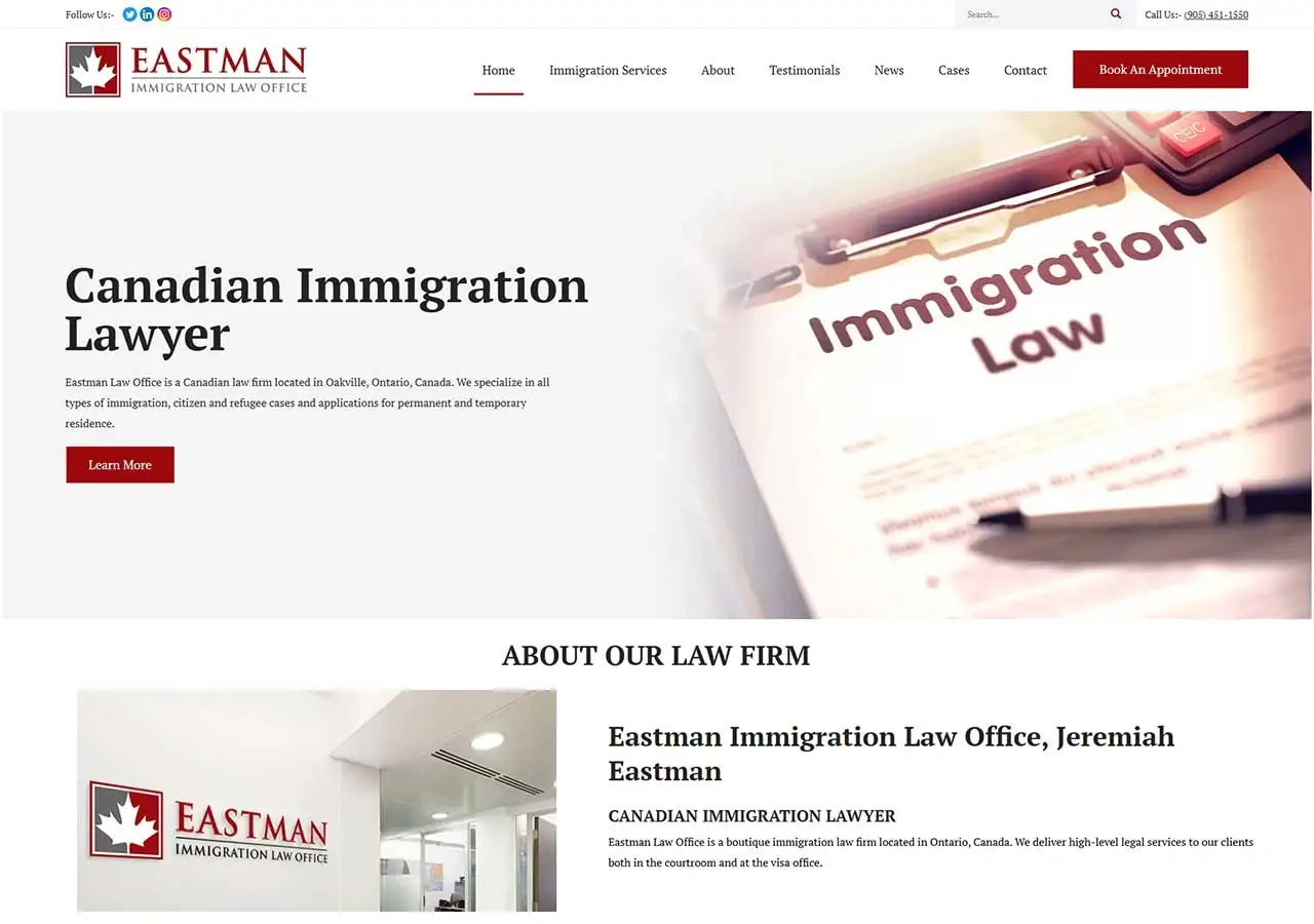 Eastman Immigration Law Office Banner Eastman Immigration Law Office Banner