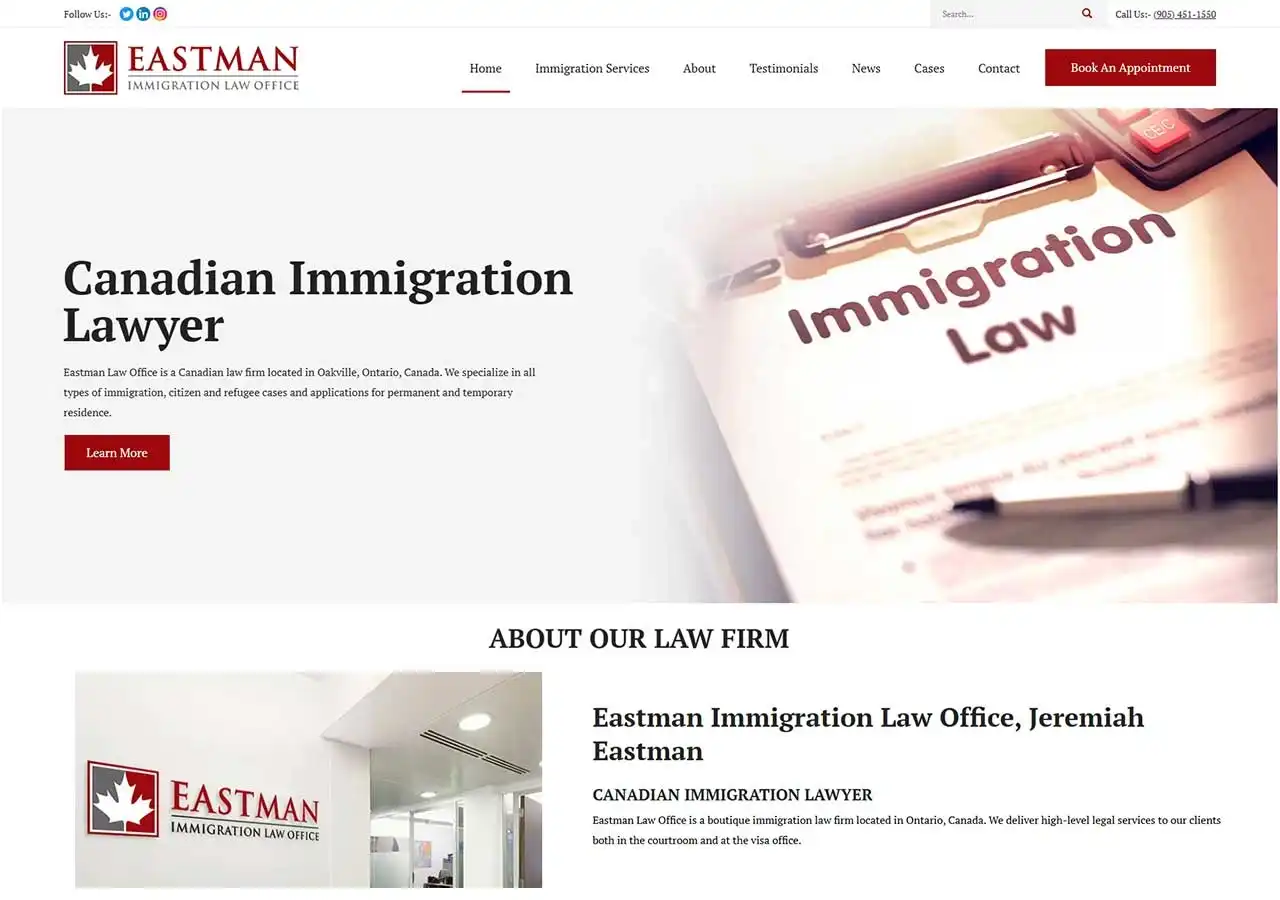 Eastman Immigration Law Office Banner