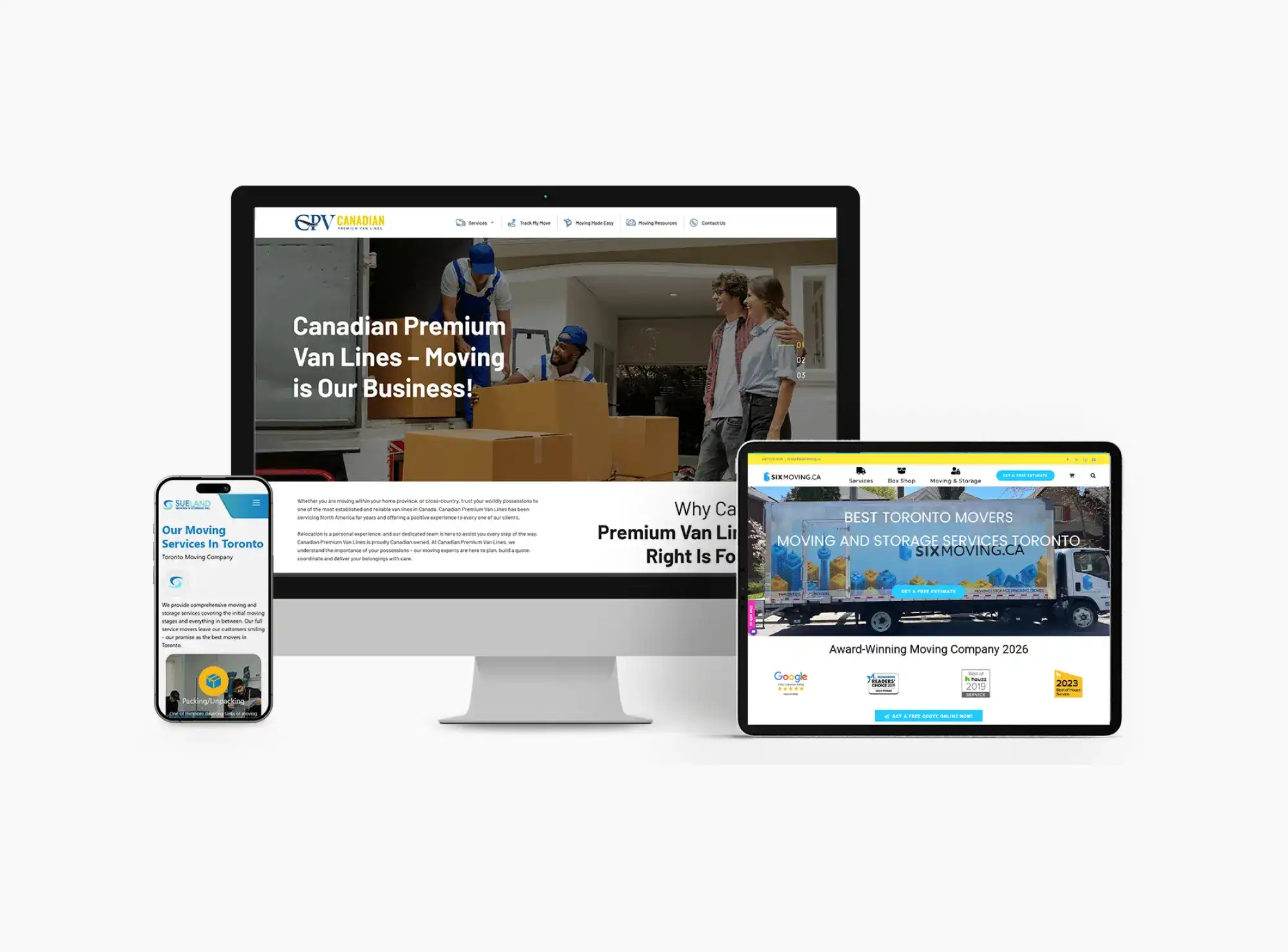 Moving Company Website Design Moving Company Website Design